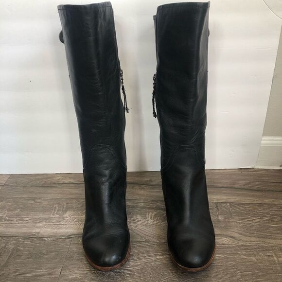 Revolve UGG Equestrian Amberlee Black knee high Riding Boots - Picture 3 of 9